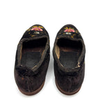 Embroidered Black Velvet Shoes, Floor Samples from Brooklyn Clothier