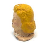 Blonde Beauty Folk Art Painted Papier Mache Head