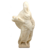 Grand Tour Carved Alabaster Statue of Veiled Lady with Book