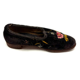 Embroidered Black Velvet Shoes, Floor Samples from Brooklyn Clothier
