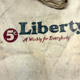 Liberty for Everyone! Scarce c. 1920s-30 Liberty Magazine Seller's/Advertising Bag