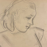 SOLD William L'Engle (1884-1957) Large Graphite Sketch of Martha Graham Dancer, c. 1930