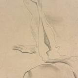 SOLD William L'Engle (1884-1957) Large Graphite Sketch of Martha Graham Dancer, c. 1930