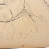 SOLD William L'Engle (1884-1957) Large Graphite Sketch of Martha Graham Dancer, c. 1930