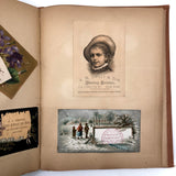 Victorian Scrapbook Album with Unusual Room Setting Collages