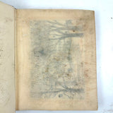 Charming Pair of 1959-1964 European Travel Sketchbooks Loaded with Mounted Colored Pencil Drawings