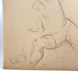 SOLD William L'Engle (1884-1957) Large Graphite Sketch of Martha Graham Dancer, c. 1930