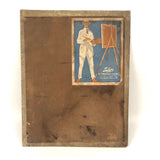 Striking Oil on Board Portrait of Woman in Profile with Blue Earring