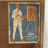 Striking Oil on Board Portrait of Woman in Profile with Blue Earring