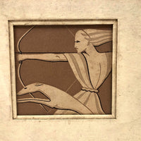Archeress and Greyhound, c. 1920s Art Deco Eaton's Stationary Box