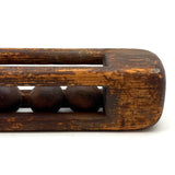 12 Inch 19th Century Six Ball in Cage Painted Pine Whimsy with Rich Patina