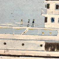 Captain John J. Ivory Large c. 1930-40s Folk Art Painting of the SS Martha’s Vineyard