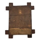 Nice Old Tramp Art Frame (with Mirror), Slide Opening