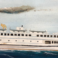 Captain John J. Ivory Large c. 1930-40s Folk Art Painting of the SS Martha’s Vineyard