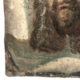 Christ with Crown of Thorns / Veronica's Veil, 19th C. Spanish Colonial Retablo on Tin
