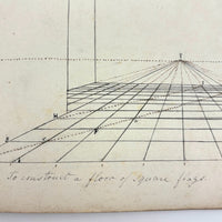 Geometric Perspective Drawings: Beautiful Mid 19th Century Notebook, 20 p, Full, Plus Extra