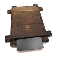 Nice Old Tramp Art Frame (with Mirror), Slide Opening