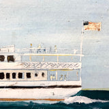 Captain John J. Ivory Large c. 1930-40s Folk Art Painting of the SS Martha’s Vineyard