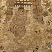 Daniel in the Lion's Den, Fine Antique European Embroidery, 17th-18th c.