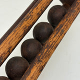 12 Inch 19th Century Six Ball in Cage Painted Pine Whimsy with Rich Patina