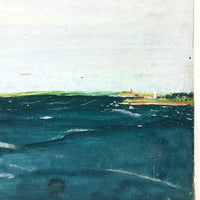 Captain John J. Ivory Large c. 1930-40s Folk Art Painting of the SS Martha’s Vineyard
