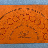 1914 French Hand-knotted Lace Sample Mounted with Pattern