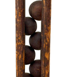 12 Inch 19th Century Six Ball in Cage Painted Pine Whimsy with Rich Patina