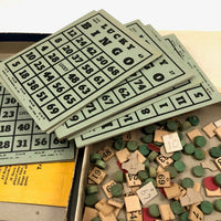 Serve Well Hosiery Box (Poignantly Filled with Bingo Game, as Found)