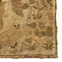 Daniel in the Lion's Den, Fine Antique European Embroidery, 17th-18th c.