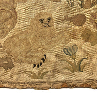 Daniel in the Lion's Den, Fine Antique European Embroidery, 17th-18th c.