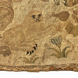 Daniel in the Lion's Den, Fine Antique European Embroidery, 17th-18th c.