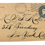 329 Broadway, NYC (Extinct): Lovely 1893 1 Cent Cover