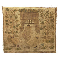 Daniel in the Lion's Den, Fine Antique European Embroidery, 17th-18th c.
