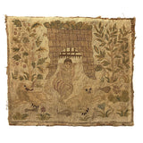 Daniel in the Lion's Den, Fine Antique European Embroidery, 17th-18th c.