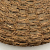 C. Early 20th Century Wabanaki Sweet Grass and Dyed Splint Sewing Basket with Unusually Dominant Braiding