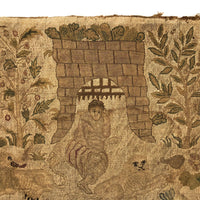 Daniel in the Lion's Den, Fine Antique European Embroidery, 17th-18th c.