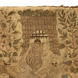 Daniel in the Lion's Den, Fine Antique European Embroidery, 17th-18th c.