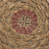 C. Early 20th Century Wabanaki Sweet Grass and Dyed Splint Sewing Basket with Unusually Dominant Braiding