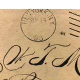 329 Broadway, NYC (Extinct): Lovely 1893 1 Cent Cover