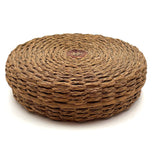 C. Early 20th Century Wabanaki Sweet Grass and Dyed Splint Sewing Basket with Unusually Dominant Braiding