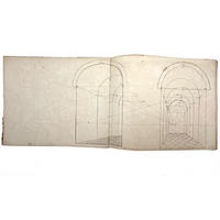 Geometric Perspective Drawings: Beautiful Mid 19th Century Notebook, 20 p, Full, Plus Extra