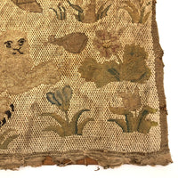 Daniel in the Lion's Den, Fine Antique European Embroidery, 17th-18th c.