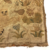 Daniel in the Lion's Den, Fine Antique European Embroidery, 17th-18th c.