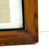 Exuberant Flowers, Radiating Hearts, Late 19th Century Pennsylvania Folk Art Crayon Drawing in Period Frame, As Found