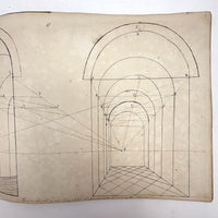 Geometric Perspective Drawings: Beautiful Mid 19th Century Notebook, 20 p, Full, Plus Extra