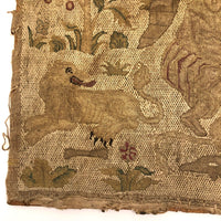 Daniel in the Lion's Den, Fine Antique European Embroidery, 17th-18th c.