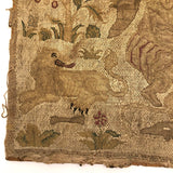 Daniel in the Lion's Den, Fine Antique European Embroidery, 17th-18th c.