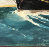 SOLD Captain John J. Ivory Large c. 1930s Folk Art Painting of the Governor Rabie 