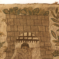 Daniel in the Lion's Den, Fine Antique European Embroidery, 17th-18th c.