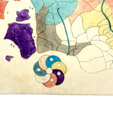 Abstractions: Gorgeous Unannotated Antique Japanese Watercolor Map with Symbols